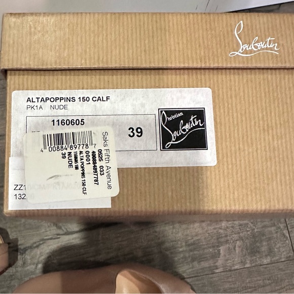 Authentic Christian Louboutin ‘Alta poppins’ Mary Jane Nude Size 39 with box - Picture 2 of 11
